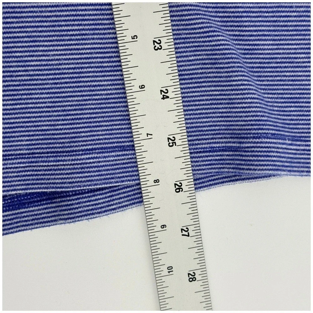 Michael Kors‎ Polo Shirt Mens XXL Blue White Striped Short Sleeve MK Logo Soft